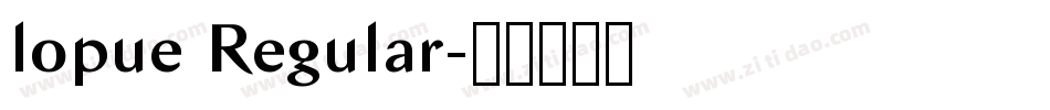 lopue Regular字体转换